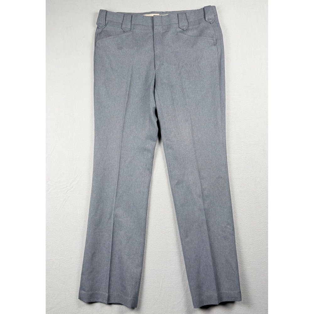 Circle S Mens Western Dress Pants Blue Gray Straight Leg Made in USA 35x30